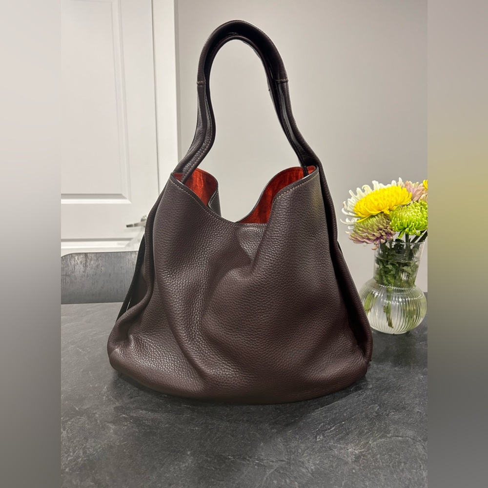 Coach Pebbled Leather Hobo Bag in Deep Plum - Picture 3 of 12